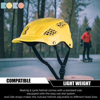 Koko Dragon Kids Skating & Cycling Helmet | Protective Gear for Boys & Girls (Yellow).