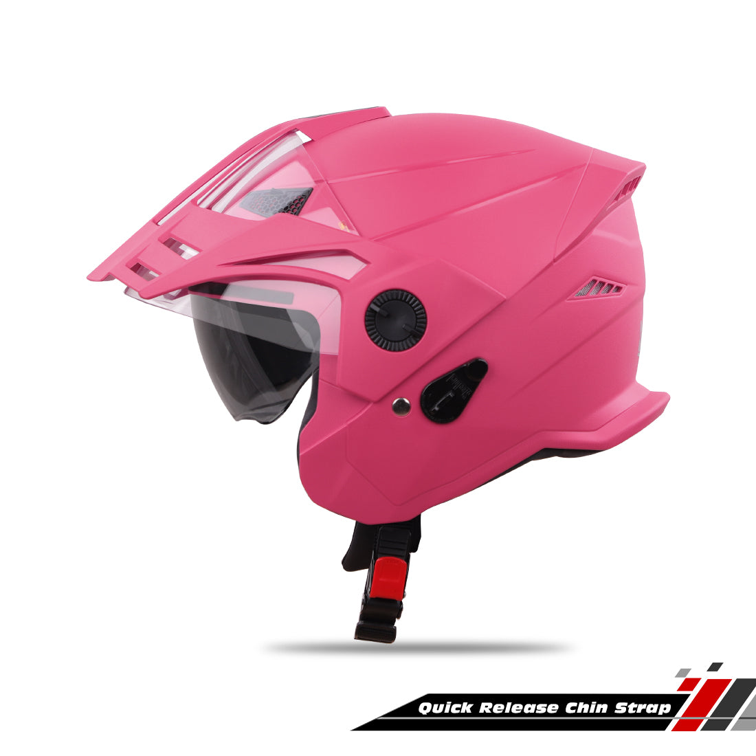 Steelbird SBH-23 GT Plus Open Face ISI Certified Helmet with Inner Sun Shield .