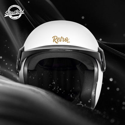 Steelbird SBH 65 Retro 3.0 DOT and ISI Certified Open Face Helmet for Men and Women .