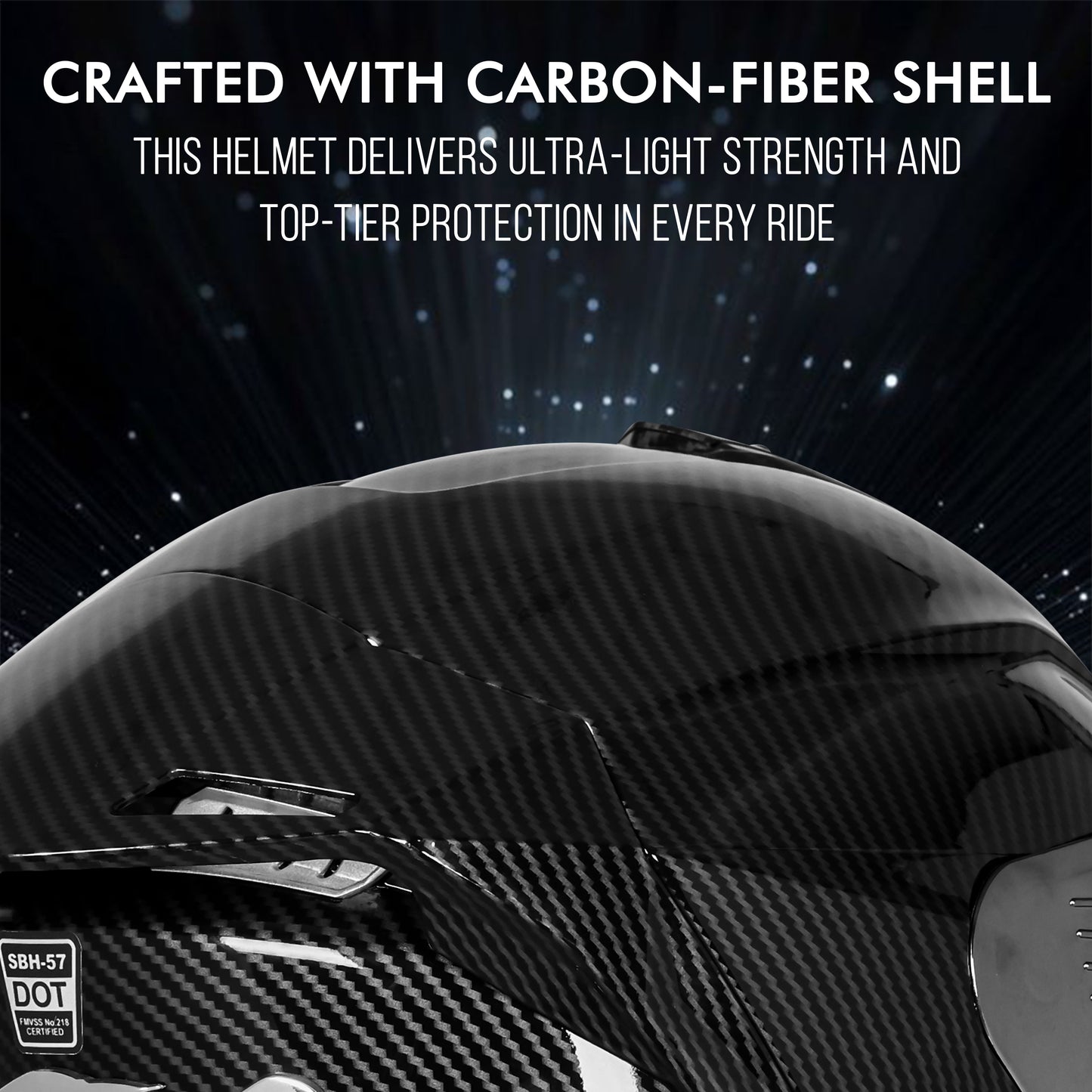Steelbird SBH-57 Fighter F11 ISI and DOT Certified Full Face Helmet for Men Motorbike Helmet  (Glossy Black)