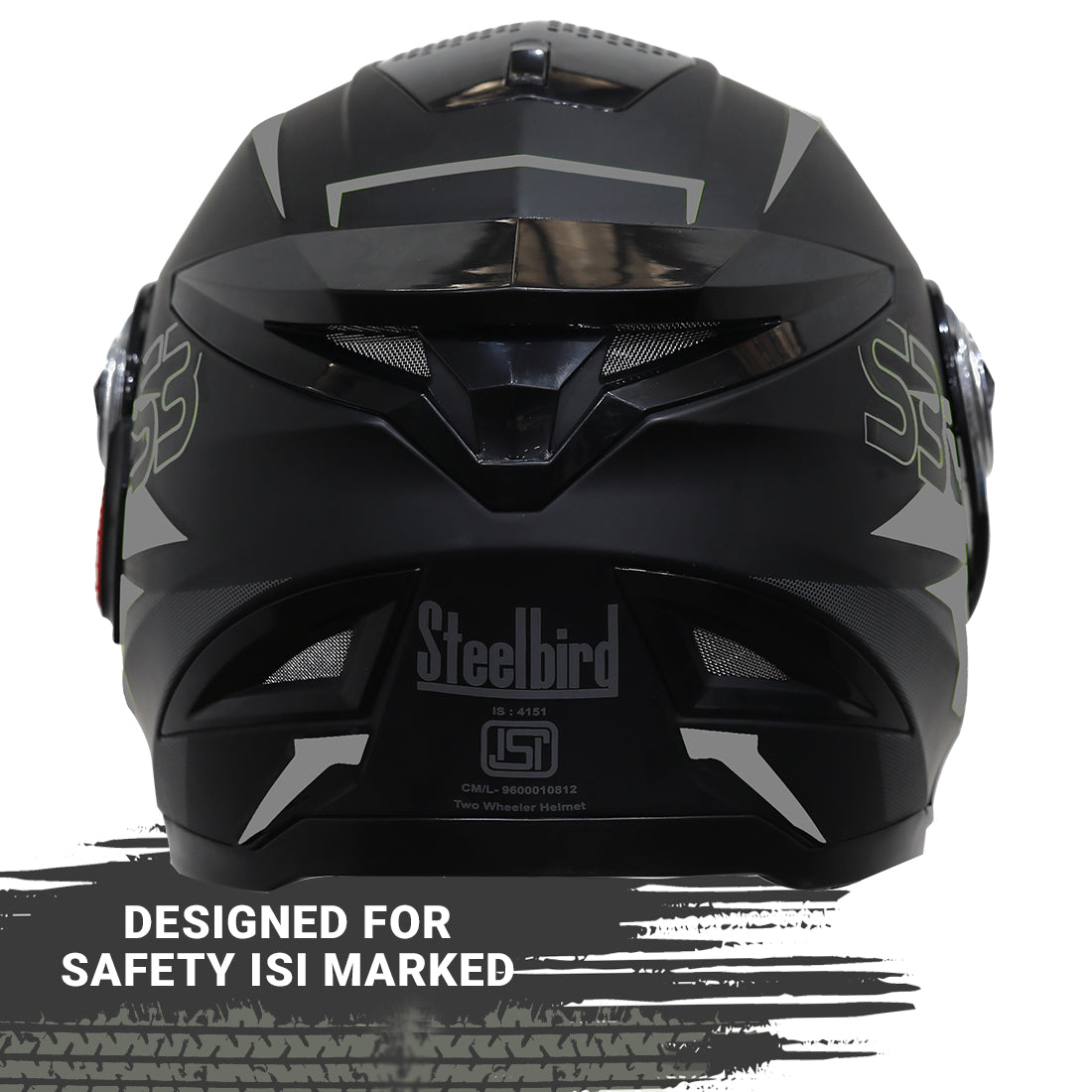 Steelbird SBH-17 Terminator ISI Certified Matt Finish Full Face Graphic Helmet.
