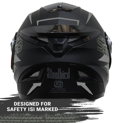 Steelbird SBH-17 Terminator ISI Certified Matt Finish Full Face Graphic Helmet.