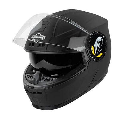 Steelbird SBH-40 ISI Certified Full Face Helmet for Men and Women with Inner Smoke Sun Shield .