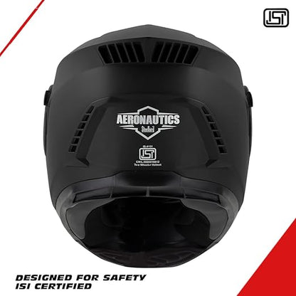 Steelbird SBH-40 ISI Certified Full Face Helmet for Men and Women with Inner Smoke Sun Shield .