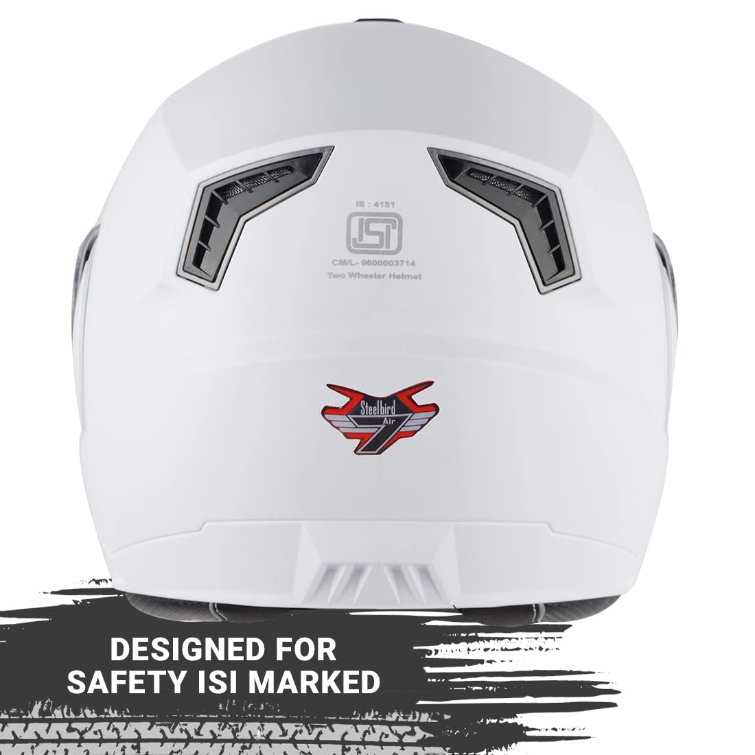 Steelbird SBA-7 7Wings ISI Certified Flip-Up Helmet for Men and Women with Inner Smoke Sun Shield Outer Clear Visor.