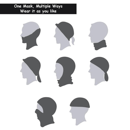 Steelbird Unisex-Adult Soft Lycra Balaclava Most Suitable for Motorcycling, Running, Sports, Head and Face Cover (Black), Free Size