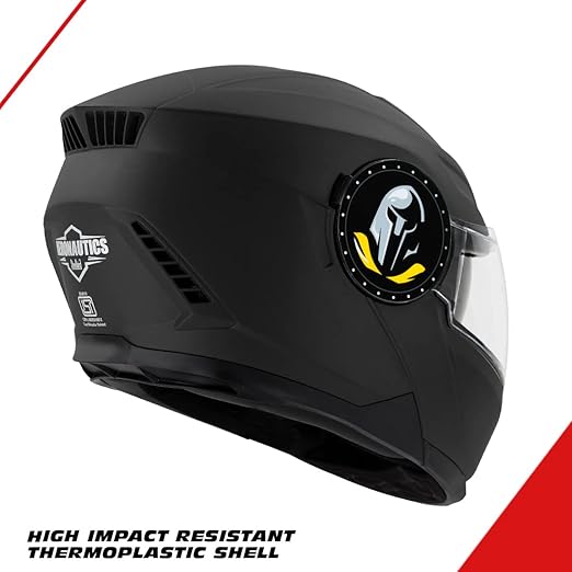 Steelbird SBH-40 ISI Certified Full Face Helmet for Men and Women with Inner Smoke Sun Shield .