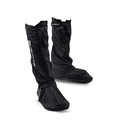 Steelbird Shoe Covers for Rider/Biker Boots with Reflective Piping | Waterproof Rain Shoes Covers Thicker Scootor Non-slip Boots Covers