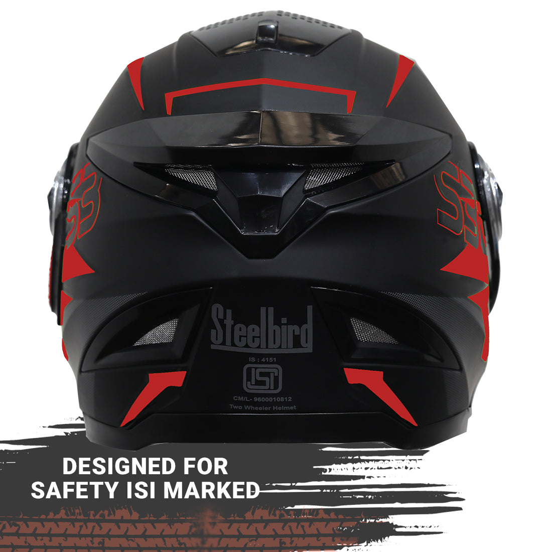Steelbird SBH-17 Terminator ISI Certified Matt Finish Full Face Graphic Helmet .