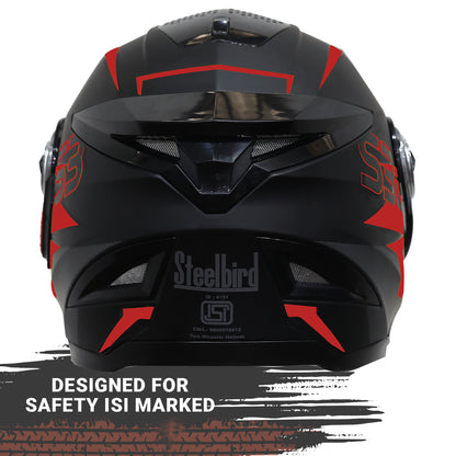 Steelbird SBH-17 Terminator ISI Certified Matt Finish Full Face Graphic Helmet .