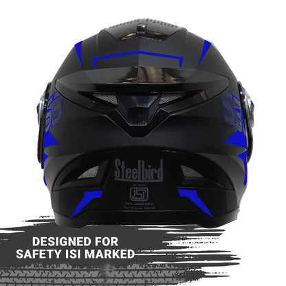 Steelbird SBH-17 Terminator ISI Certified Matt Finish Full Face Graphic Helmet