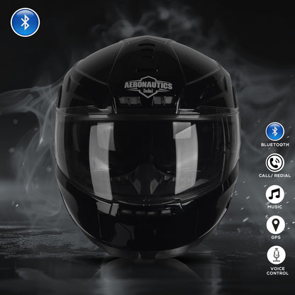 Steelbird Bluetooth Full Face ISI Certified Helmet for Men with Inner Smoke Sun Shield | SBH-40 7Wings