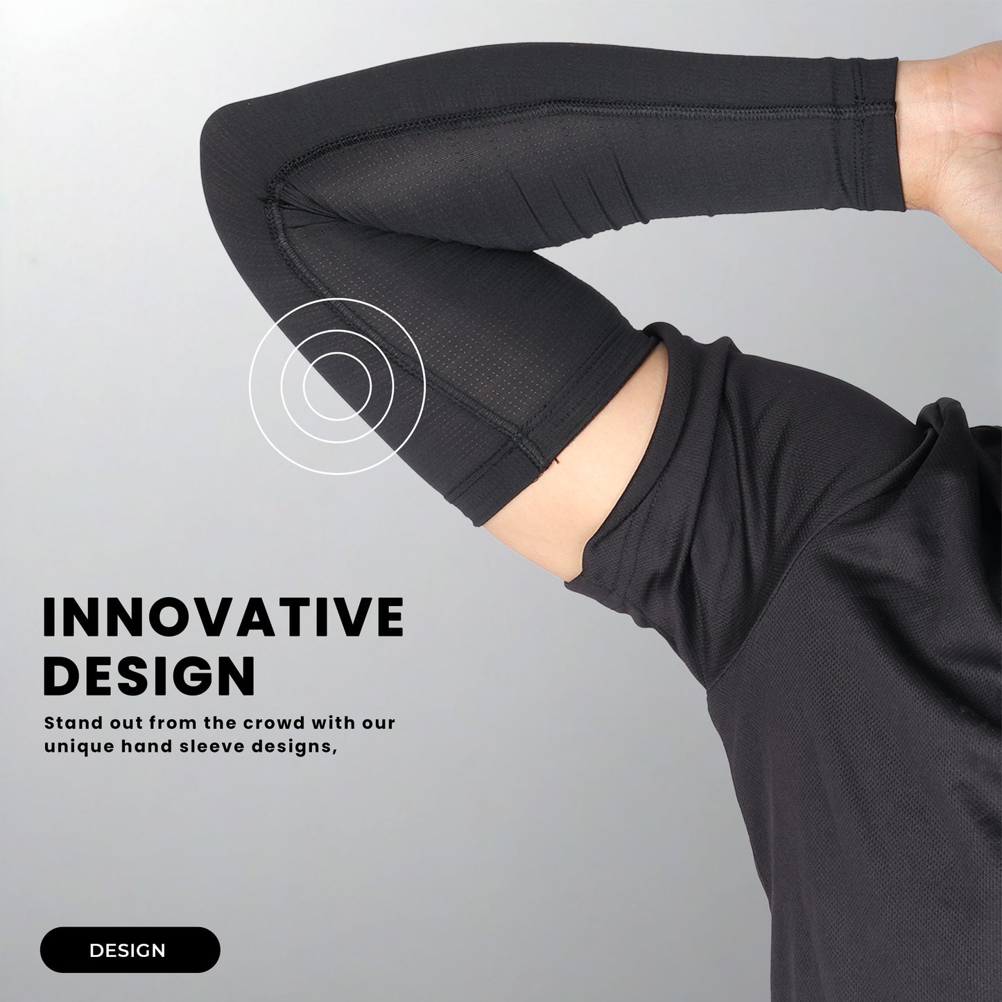 Steelbird Sarchu 1.0 Arm Sleeves Black Unisex for Sports, Running, Cricket, Bike Riding, Cycling, Basketball & Breathable (Sold as a Pair)