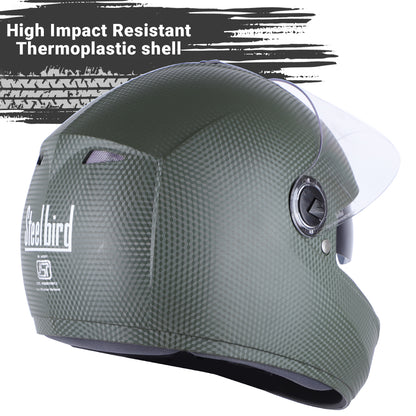 Steelbird Rox Cyborg ISI Certified Full Face Helmet for Men and Women with Inner Smoke Sun Shield and Outer Clear Visor.