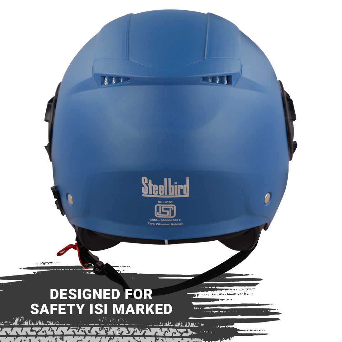 Steelbird GT Dashing ISI Certified Open Face Helmet for Men and Women with Inner Sun Shield ( Dual Visor Mechanism )