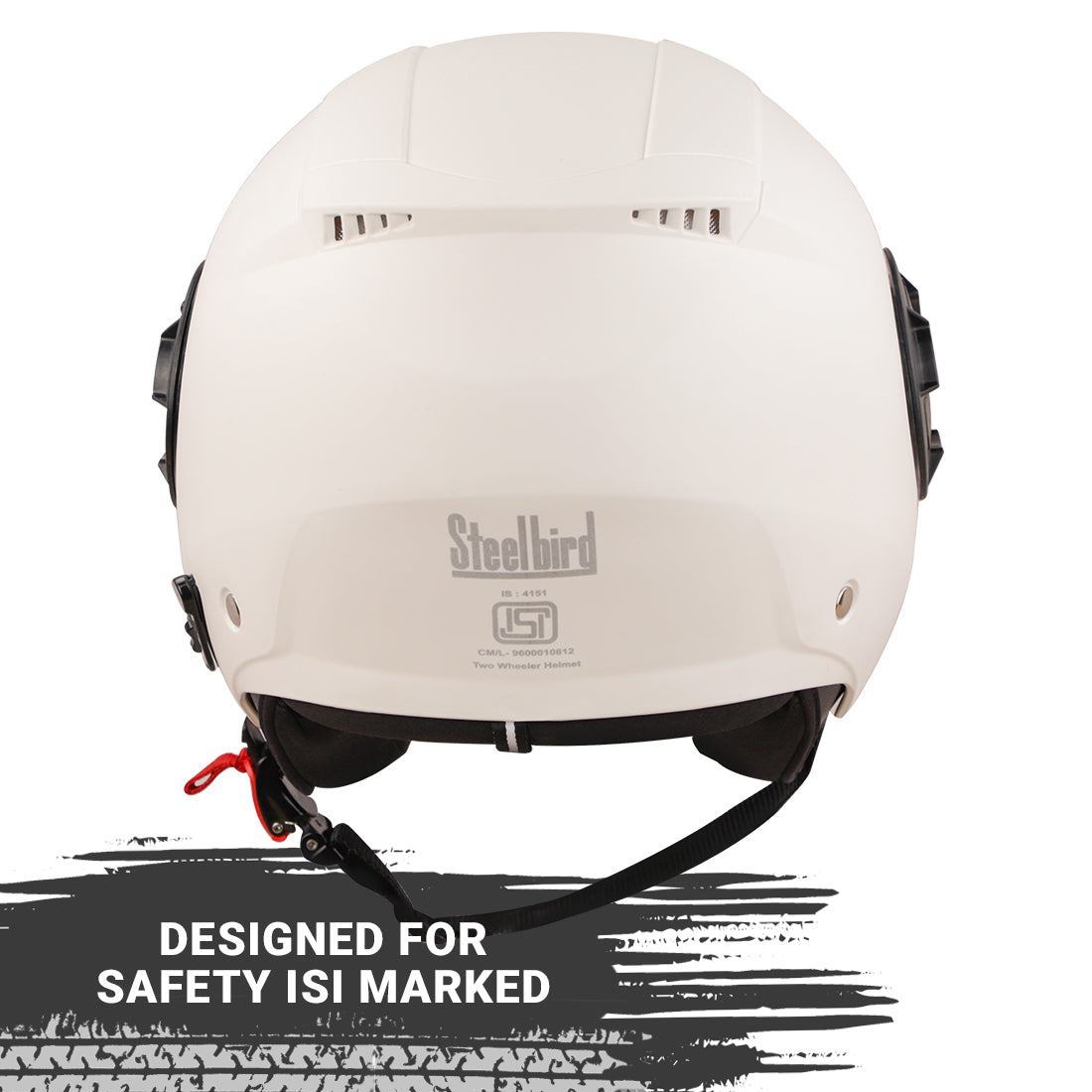 Steelbird GT Dashing ISI Certified Open Face Helmet for Men and Women with Inner Sun Shield ( Dual Visor Mechanism )