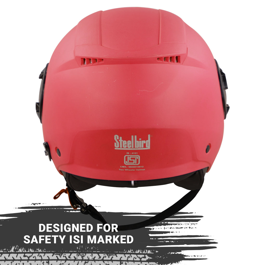 Steelbird GT Dashing ISI Certified Open Face Helmet for Men and Women with Inner Sun Shield ( Dual Visor Mechanism ) .