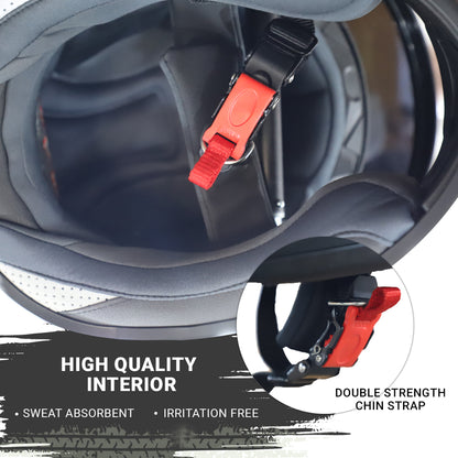 Steelbird SBH-17 Terminator ISI Certified Matt Finish Full Face Graphic Helmet.