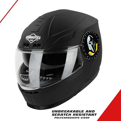 Steelbird SBH-40 ISI Certified Full Face Helmet for Men and Women with Inner Smoke Sun Shield .