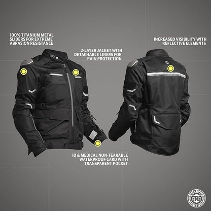 CROSSROADER RIDING JACKET - BLACK