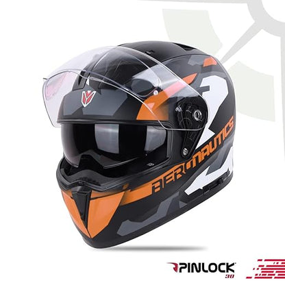 Ignyte IGN-7 Camo ISI / DOT Certified Double Visor Full Face Helmet Outer Anti-Fog Clear Visor and Inner Smoke Sun Shield .