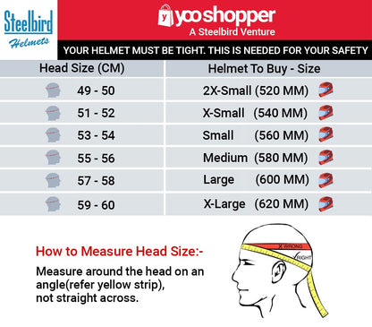 Steelbird Bluetooth Full Face ISI Certified Helmet for Men with Inner Smoke Sun Shield | SBH-40 7Wings .