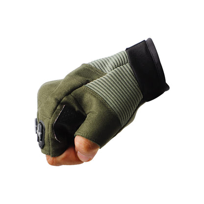 Steelbird Polyester Half Finger Bike Riding Gloves, Protective Off-Road Motorbike Racing Gloves .