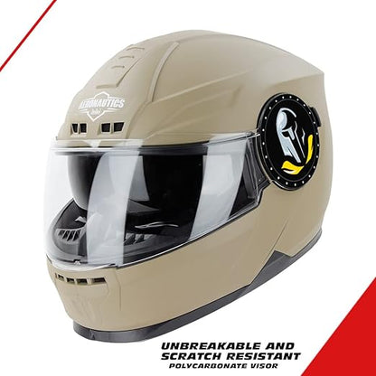 Steelbird SBH-40 ISI Certified Full Face Helmet for Men and Women with Inner Smoke Sun Shield