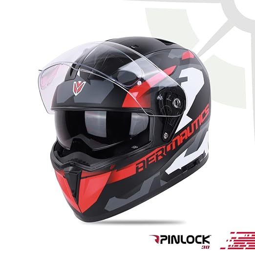 Ignyte IGN-7 Camo ISI / DOT Certified Double Visor Full Face Helmet Outer Anti-Fog Clear Visor and Inner Smoke Sun Shield .