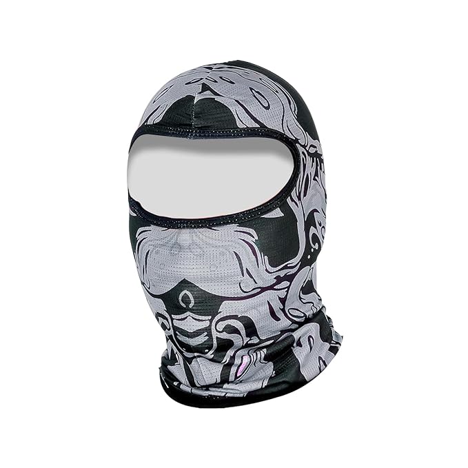Steelbird Printed Balaclava Most Suitable for Motorcycling, Running, Sports, Head and Face Cover .