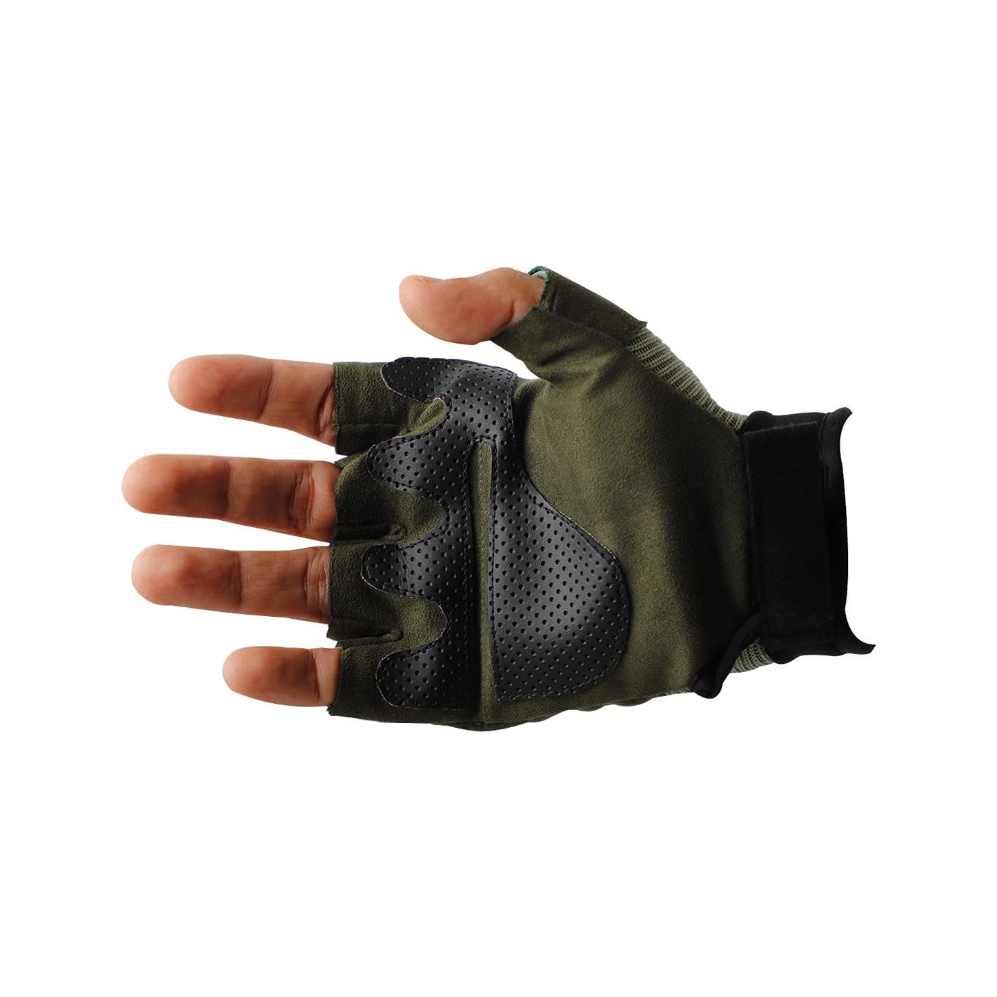 Steelbird Polyester Half Finger Bike Riding Gloves, Protective Off-Road Motorbike Racing Gloves .