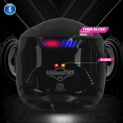 Steelbird Bluetooth Full Face ISI Certified Helmet for Men with Inner Smoke Sun Shield | SBH-40 7Wings