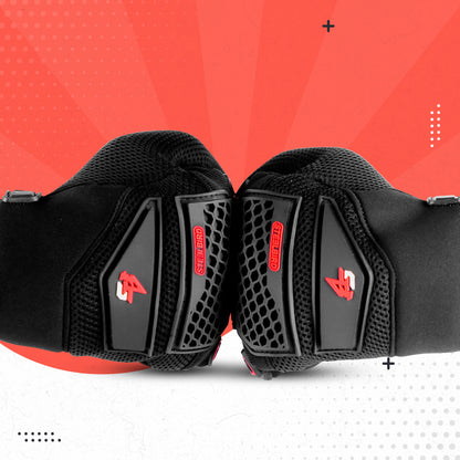 Steelbird Polyester Adventure A-2 Full Finger Bike Riding Gloves with Touch Screen Sensitivity at Thumb and Index Finger, Protective Off-Road Motorbike Racing .