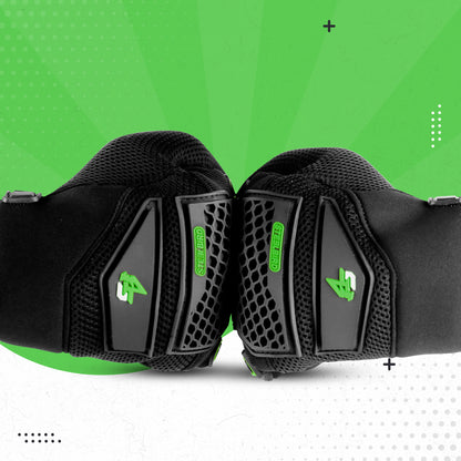 Steelbird Polyester Adventure A-2 Full Finger Bike Riding Gloves with Touch Screen Sensitivity at Thumb and Index Finger, Protective Off-Road Motorbike Racing