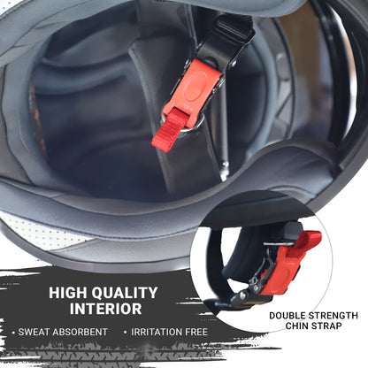 Steelbird SBH-17 Terminator ISI Certified Matt Finish Full Face Graphic Helmet