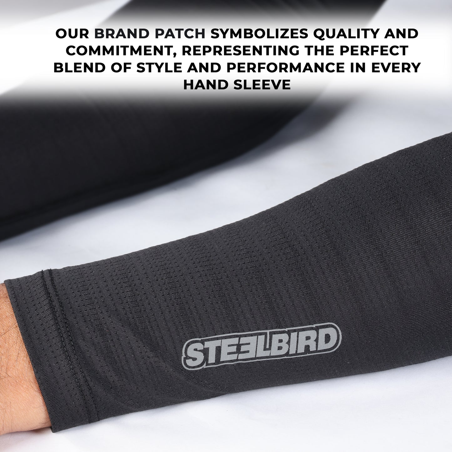 Steelbird Sarchu 1.0 Arm Sleeves Black Unisex for Sports, Running, Cricket, Bike Riding, Cycling, Basketball & Breathable (Sold as a Pair)