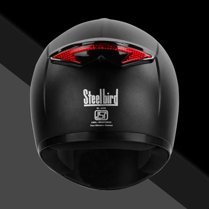 Steelbird SBH-34 Mamba ISI Certified Full Face Helmet for Men and Women with Inner Smoke Sun Shield (Dashing Black)