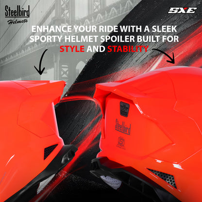 Steelbird SBH-61 SXE  Pinlock ISI and Dot Certified Full Face Helmet for Men with Inner Silver Sunshield . Clear With Anti Fog Shield.