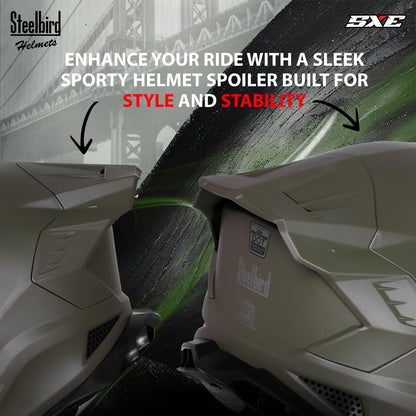 Steelbird SBH-61 SXE  Pinlock ISI and Dot Certified Full Face Helmet for Men with Inner Silver Sunshield . Clear With Anti Fog Shield.