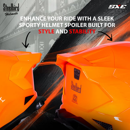 Steelbird SBH-61 SXE  Pinlock ISI and Dot Certified Full Face Helmet for Men with Inner Silver Sunshield . Clear With Anti Fog Shield.