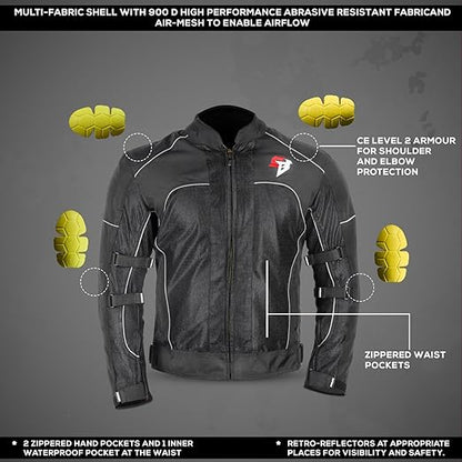 Steelbird Zojila Riding Jacket with Impact Protection and Abrasion Resistance.