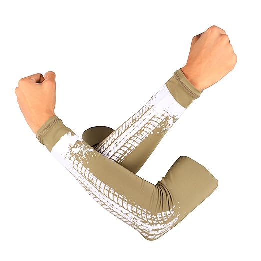 Steelbird Printed Unisex Arm Sleeves for Sports, Running, Cricket, Bike Riding, Cycling, Basketball & Breathable (Sold as a Pair).