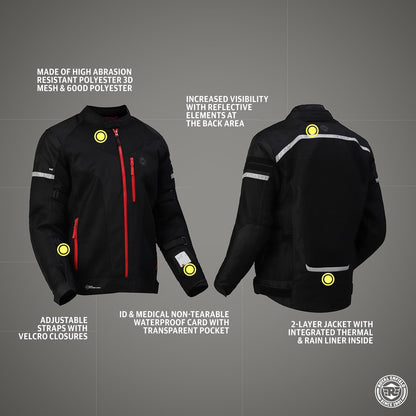 WINDFARER V2 RIDING JACKET - BLACK