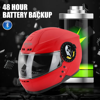 Steelbird Bluetooth Full Face ISI Certified Helmet for Men with Inner Smoke Sun Shield | SBH-40 7Wings .