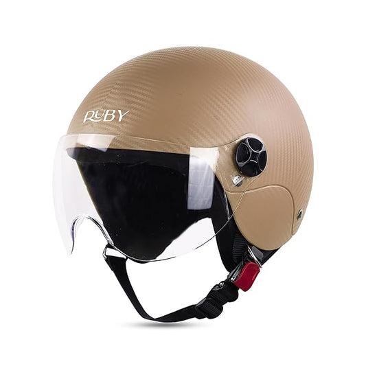 Steelbird SBH-16 Ruby ISI Certified Open Face Helmet.( Dashing Desert Strom with Clear Visor)