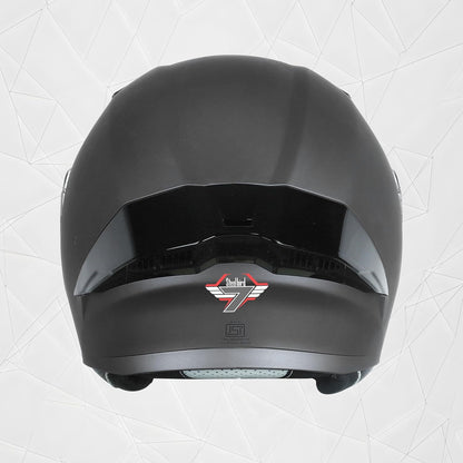 Steelbird SBA-20 7Wings ISI Certified Flip-Up Helmet with Black Spoiler for Men and Women with Inner Smoke Sun Shield (Glossy Grey)