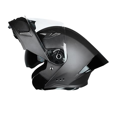 Steelbird Bluetooth Flip Up Isi Certified Motorcycling Helmet For Men And Women With Inner Smoke Sun Shield|Sba-20 7Wings .