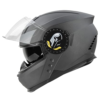 Steelbird Bluetooth Full Face ISI Certified Helmet for Men with Inner Smoke Sun Shield | SBH-40 7Wings .