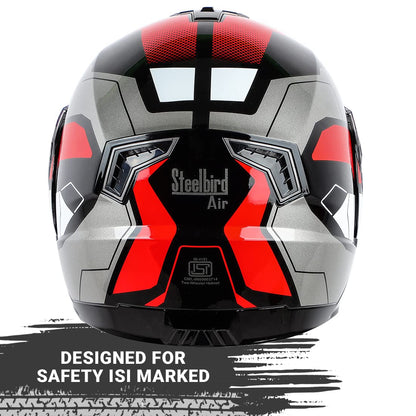 Steelbird SBA-7 Huracan ISI Certified Flip-Up Helmet for Men and Women with Inner Sun Shield.
