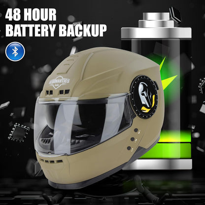 Steelbird Bluetooth Full Face ISI Certified Helmet for Men with Inner Smoke Sun Shield | SBH-40 7Wings .